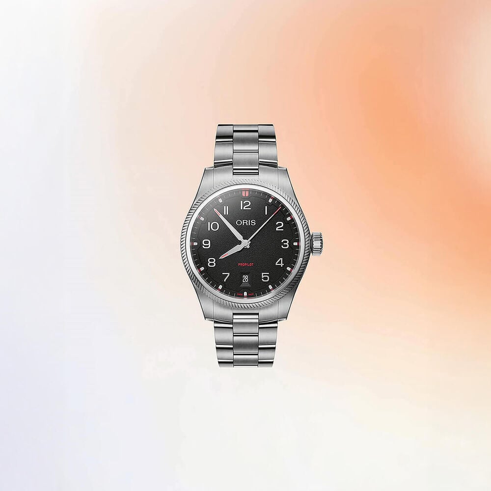 Oris ProPilot Date 41mm Black Dial Stainless Steel Bracelet Watch image number 4