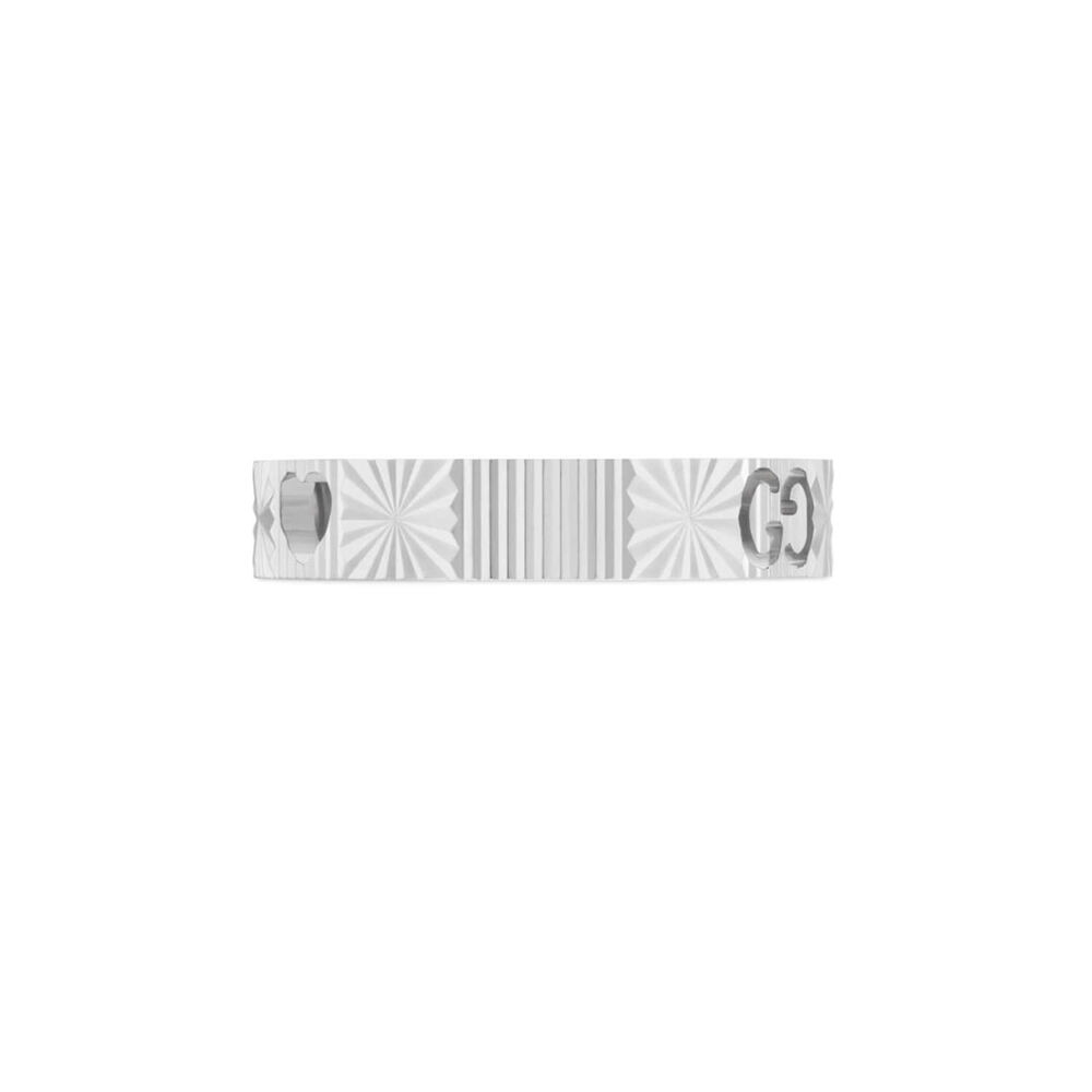 Gucci Icon 4mm White Gold Ring (UK Size P) image number 2