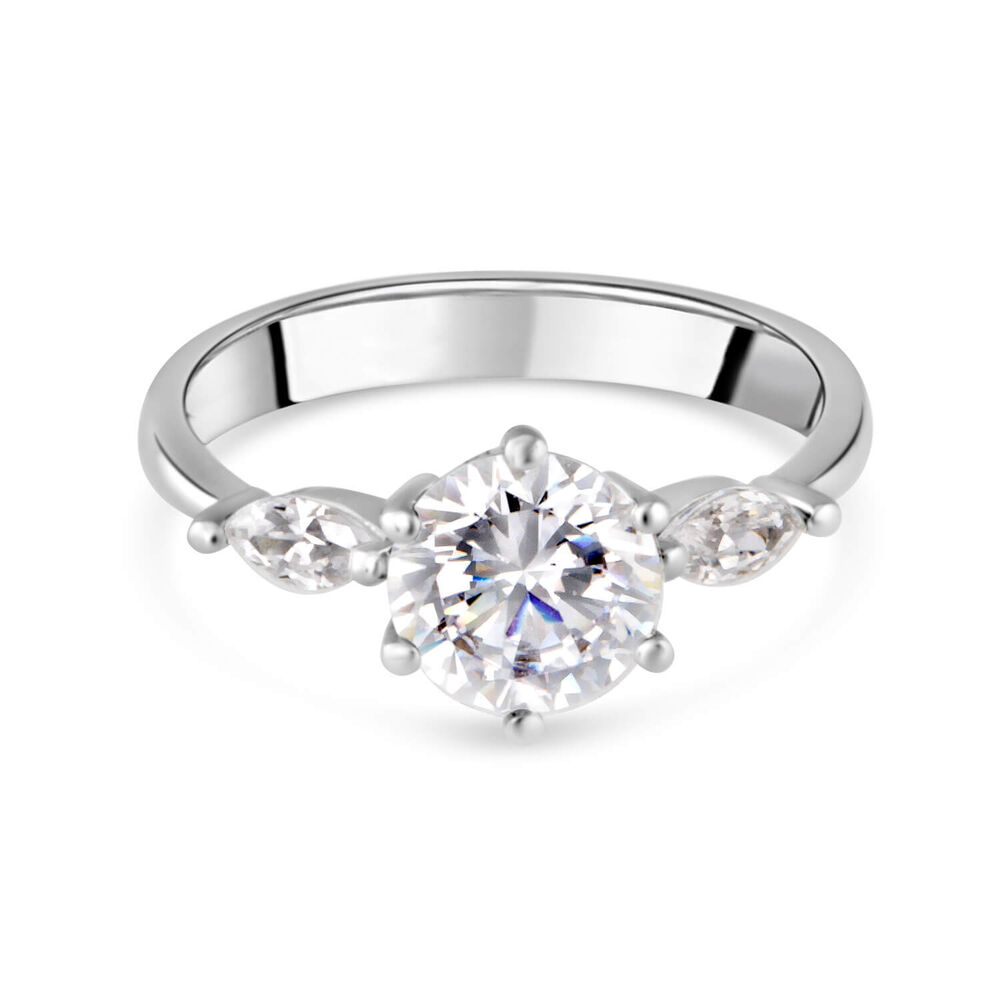 9ct White Gold Dress Ring image number 4