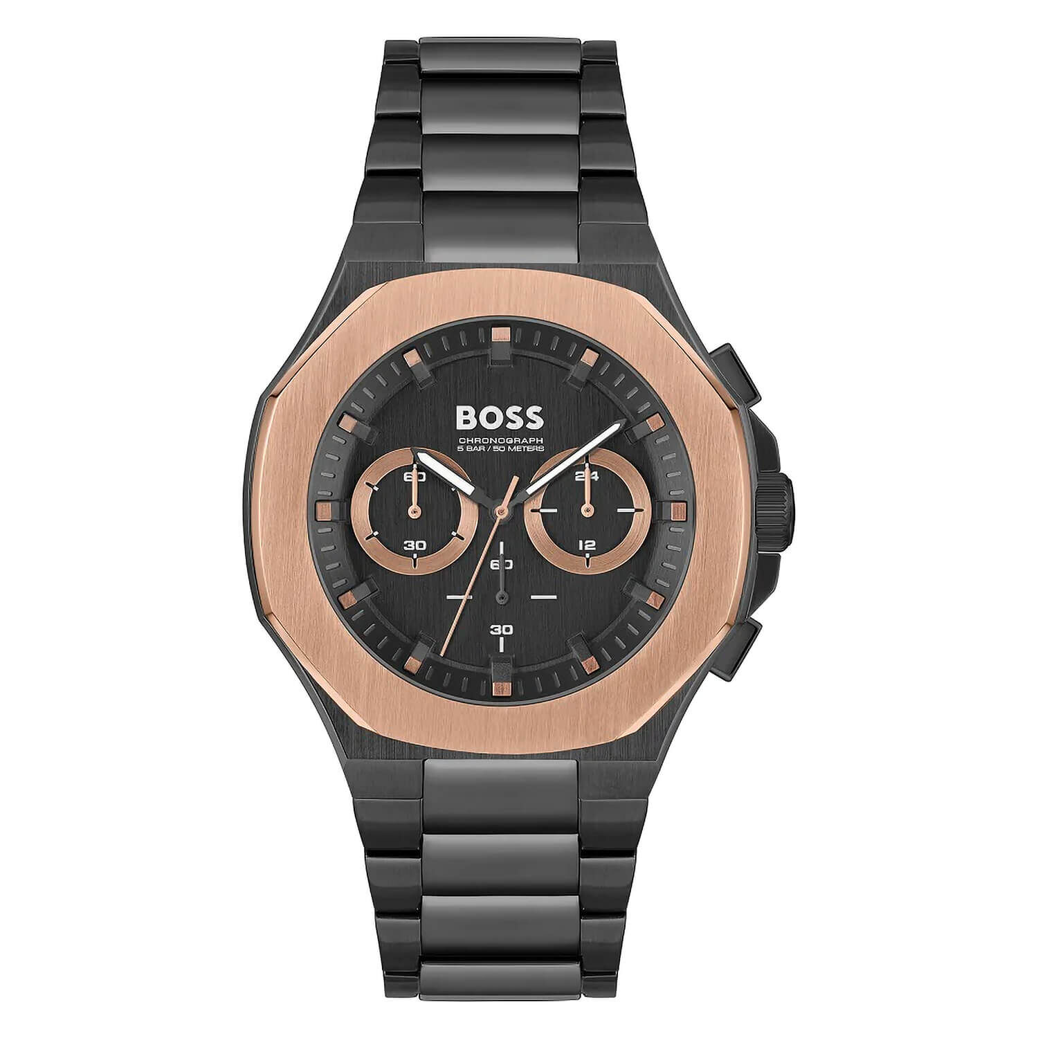 Hugo black ip black dial bracelet watch top