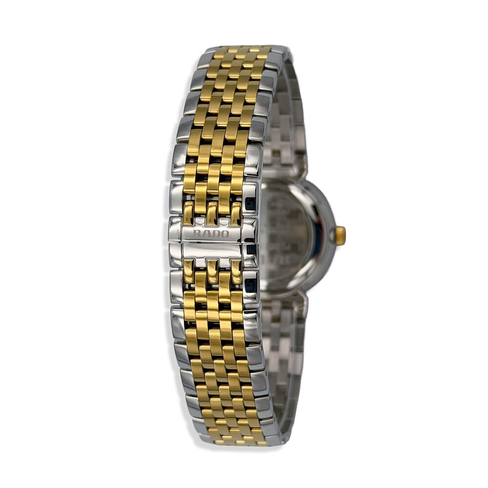 Pre-Owned Rado Florence 30mm Quartz Black Diamond Dot Dial Steel & Yellow Gold Bracelet Watch