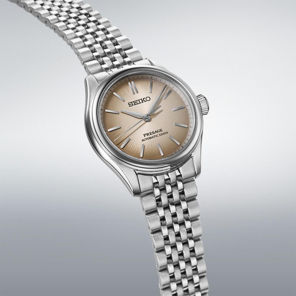 Seiko Presage Classic Series 'Fushi-iro' 36mm Brown Dial Steel Bracelet Watch image number 2