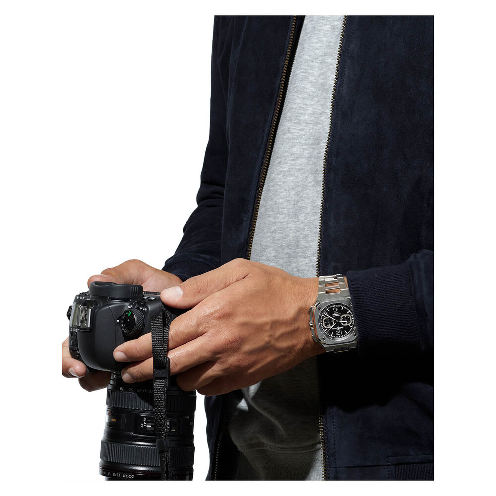 Bell & Ross BR05 Chrono Black Dial Steel Case Bracelet Watch image number 9
