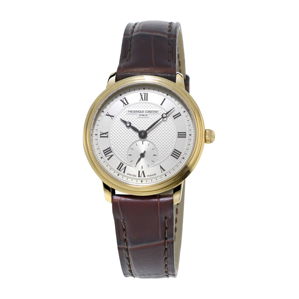 Frederique Constant Slimline Classic Brown Leather Strap Ladies Watch image number 0