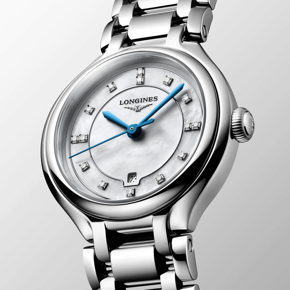 Longines Primaluna 30mm White Dial Stainless Steel Bracelet Watch image number 2