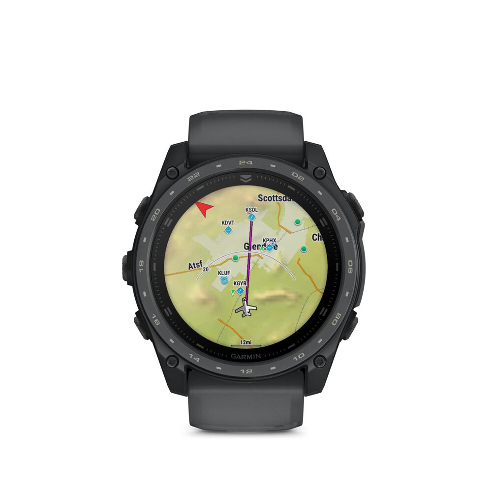 Garmin tactix 8 AMOLED Cerakote 51mm Black Silicone Strap Watch
