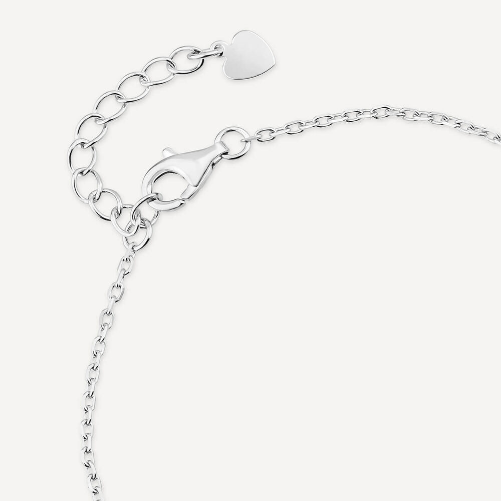Sterling Silver Mother of Pearl & Cubic Zirconia Clover Petal Bracelet image number 3