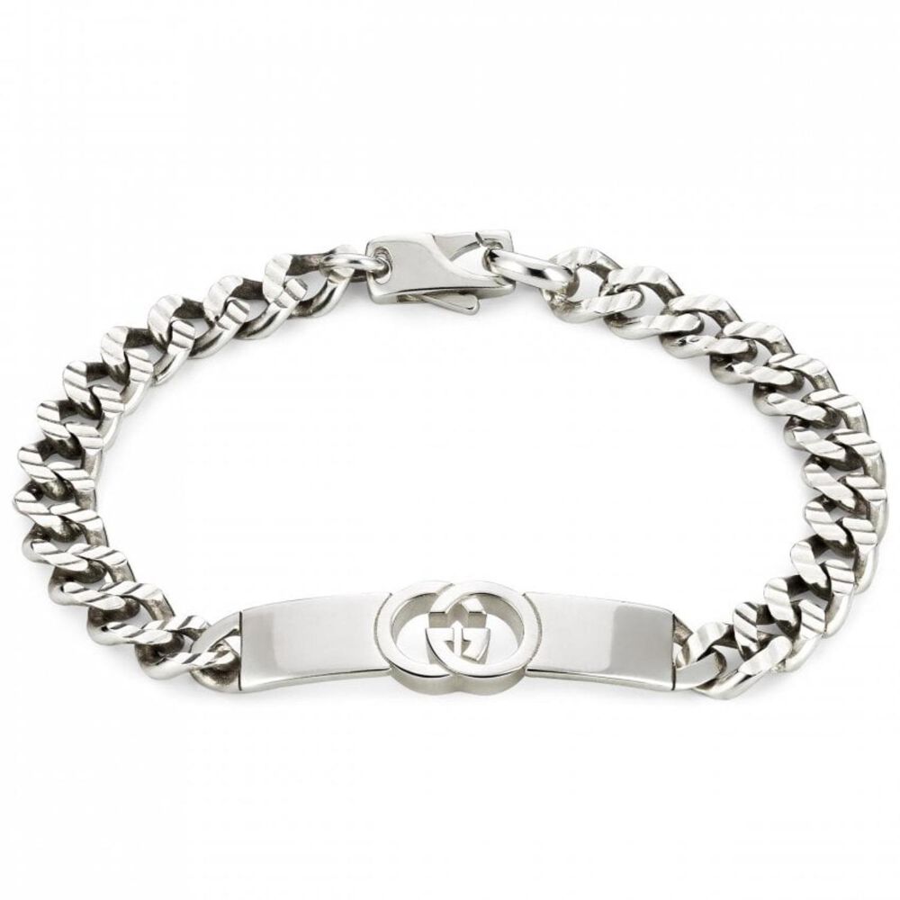 Gucci Interlocking G Sterling Silver Chain Bracelet