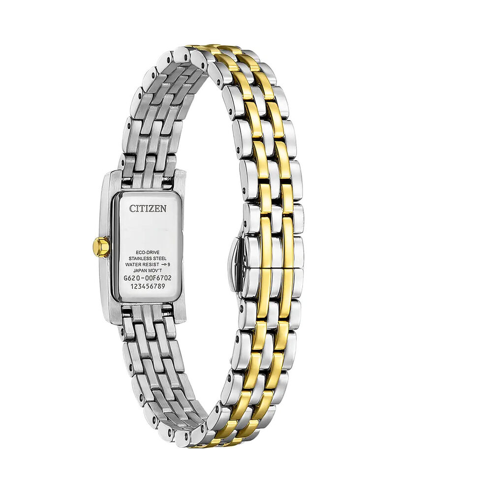 Citizen Petite Palidoro 28x14mm Mother of Pearl Dial Two Tone Steel Bracelet Watch image number 2