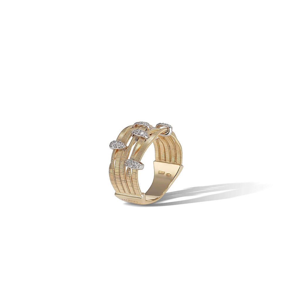 Marco Bicego 18ct Yellow Gold 5 Strand Diamond Ring
