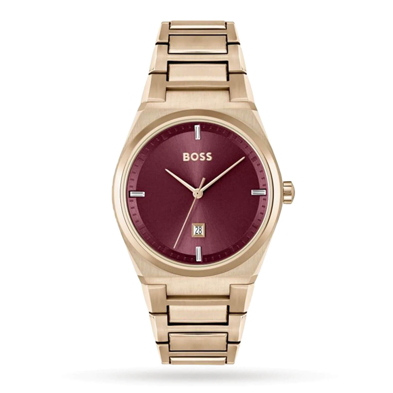 Hugo Boss Steer 36mm Purple Gold Rose Gold Case Watch