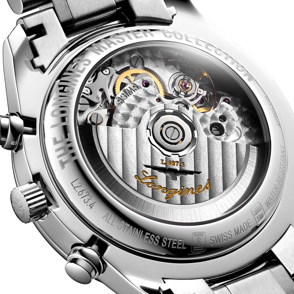 Longines Master Collection Collection 40mm Anthracite Dial Silver Steel Bracelet Watch image number 3