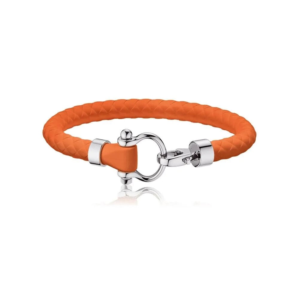OMEGA Sailing Orange Rubber Large Bracelet image number 0