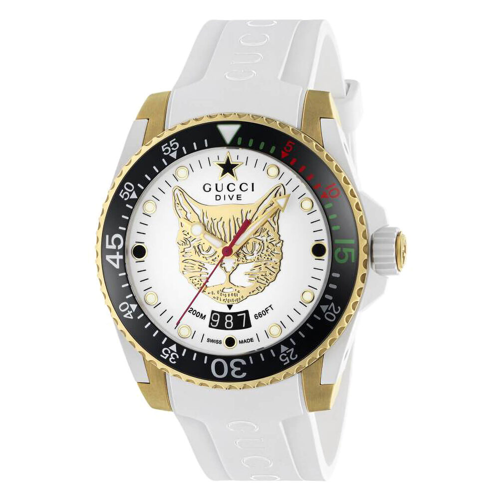 Gucci Dive White Dial 40mm Unisex Watch