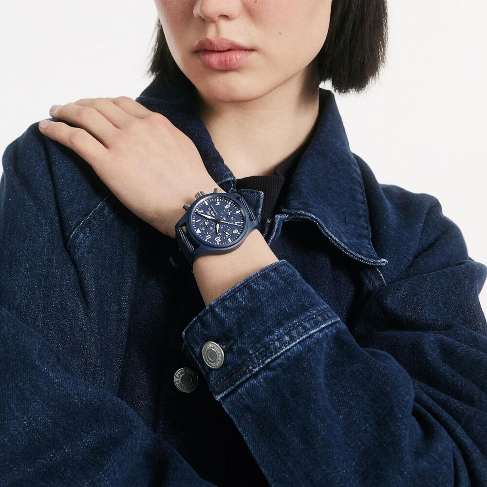 IWC Schaffhausen Pilot's Chronograph Top Gun Oceana 41.9mm Dial Rubber Strap Watch image number 1