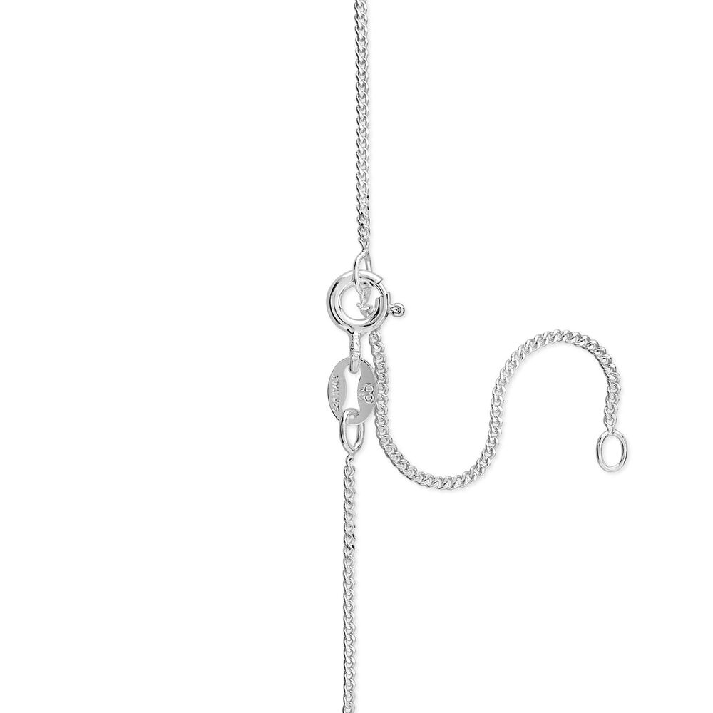 Sterling Silver Emerald Cut Cubic Zirconia Set Pendant (Chain Included) image number 2