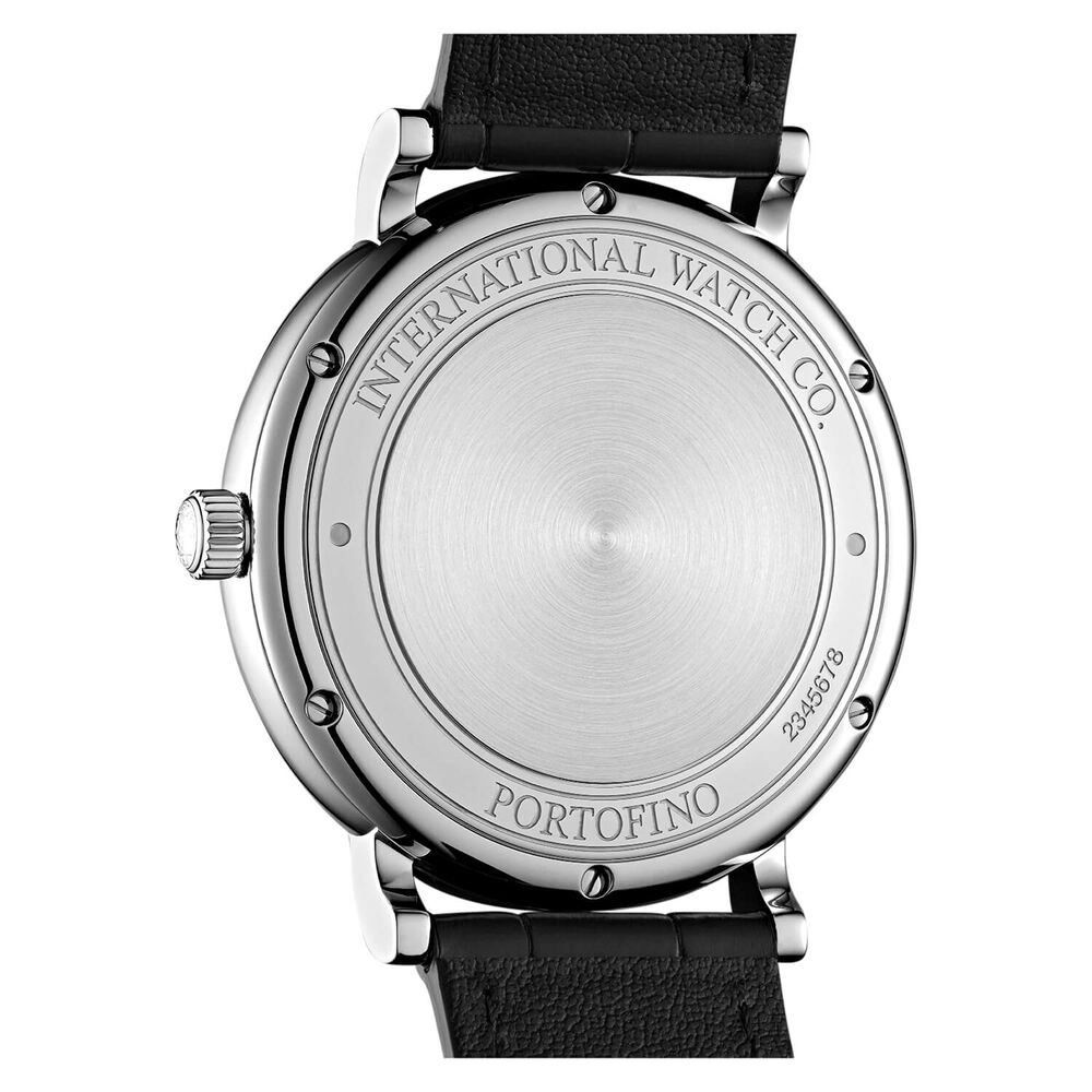 IWC Schaffhausen Portofino Automatic Silver Dial Black Strap Watch image number 4