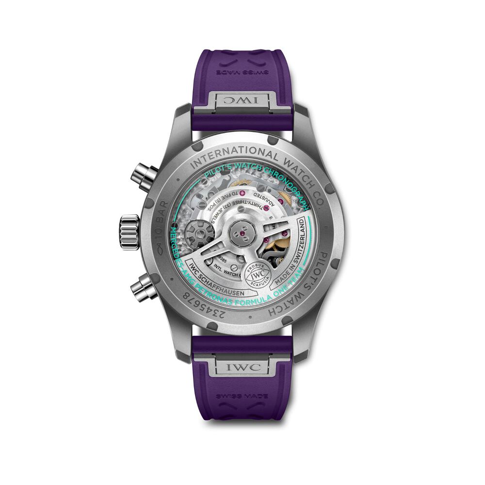 IWC Schaffhausen Pilot's Chronograph 41 "Mercedes-AMG Petronas" Purple Dial & Strap Watch
