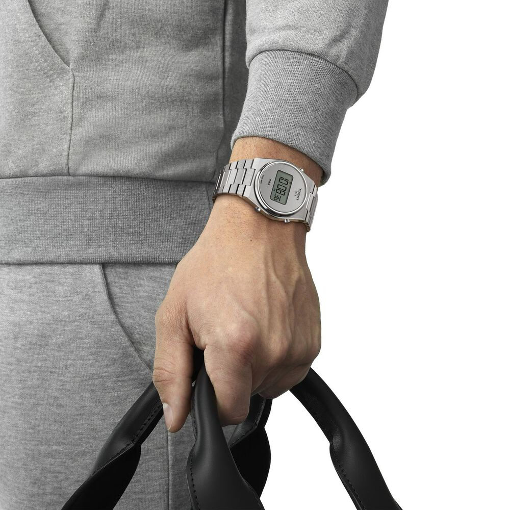Tissot PRX Digital 35mm Silver Dial Steel Case Bracelet Watch image number 3