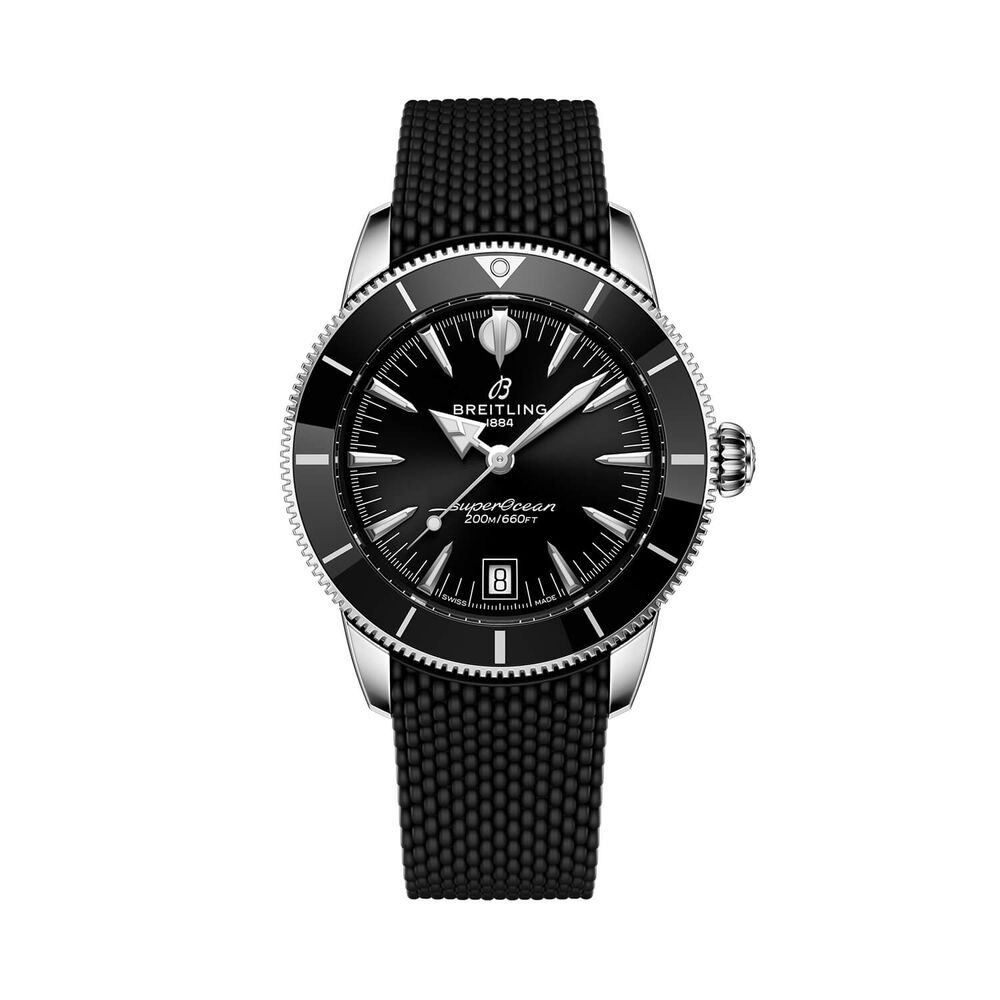 Breitling Superocean Heritage B31 Automatic 40mm Black Dial Mesh Rubber Strap Watch image number 0