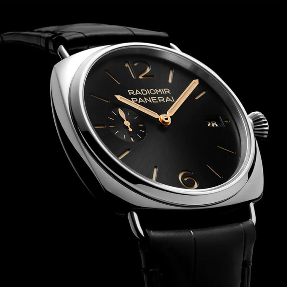 Panerai Radiomir Quaranta 40mm Black Dial Black Leather Strap Watch image number 1