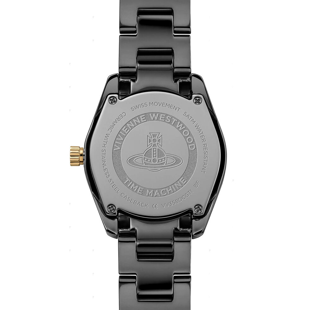 Vivienne Westwood Fenchurch 28mm BlackDial Black PVD Steel Bracelet Watch