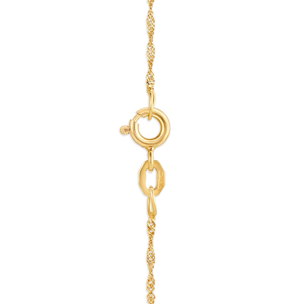 18ct Yellow Gold Sparkle Sing 18' Chain Necklace