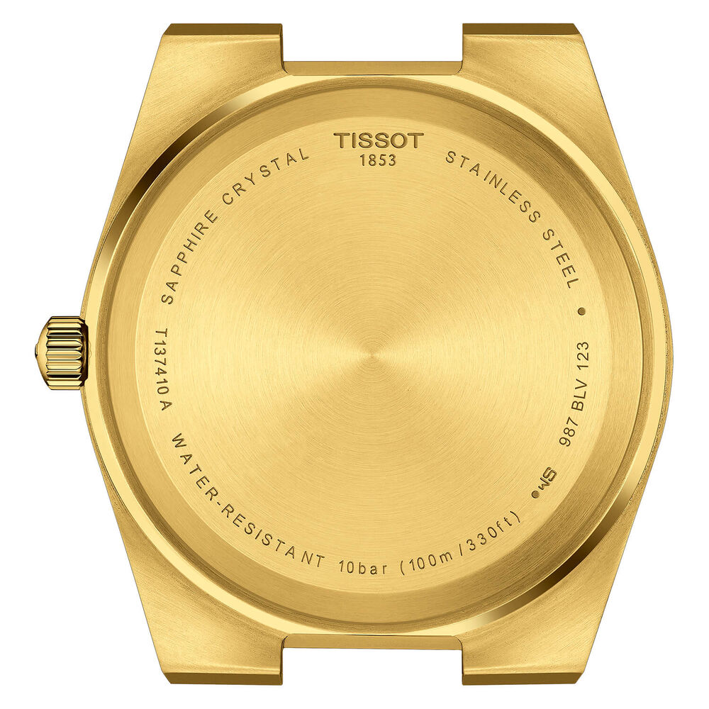 Tissot PRX 205 40mm Quartz Yellow Dial Yellow Gold PVD Case Bracelet Watch
