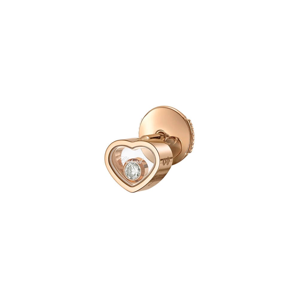 Chopard My Happy Hearts 1 Diamond Rose Gold Single Stud Earring