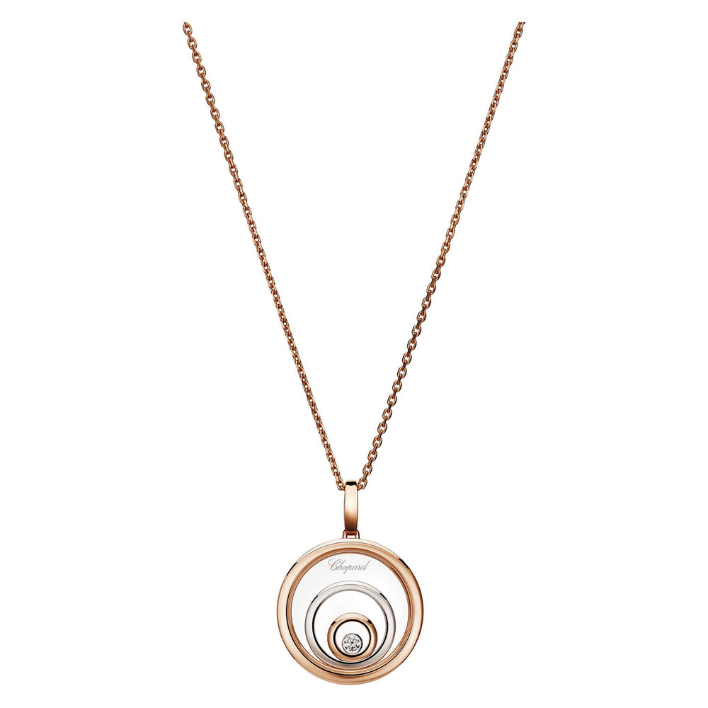 Chopard Happy Spirit 18ct White Rose Gold 0.09ct Diamond Necklace image number 0