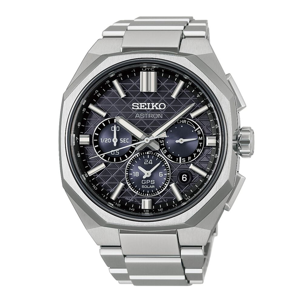 Seiko Astron 'Tesselate' 5X63 Astral Onyx Dial Titanium Bracelet Watch