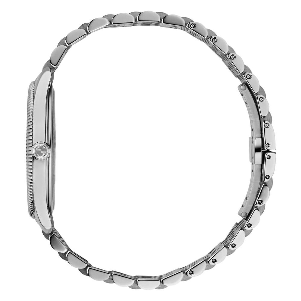 Gucci G-Timeless 36mm Silver Dial Steel Case Bracelet Watch image number 2
