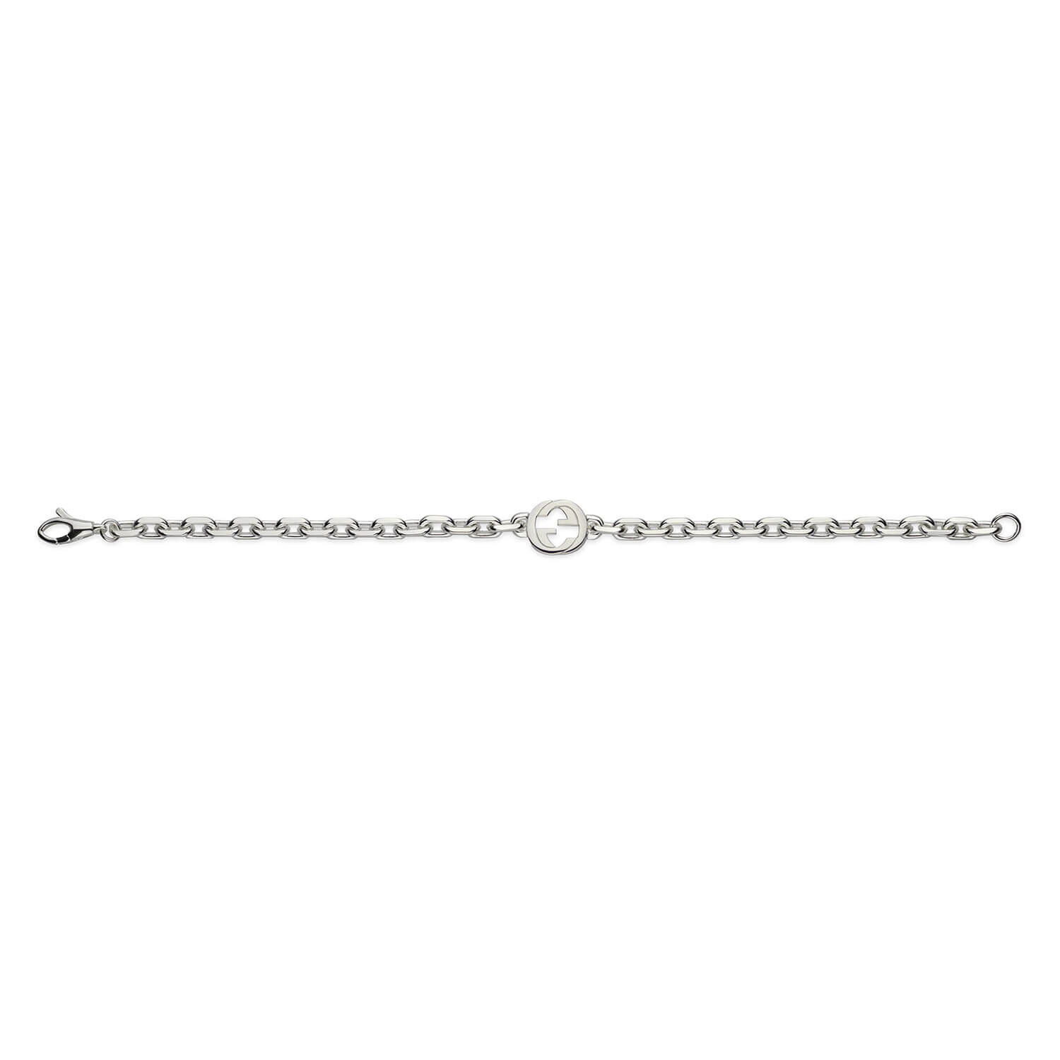 Gucci Interlocking Silver Chain Bracelet (Size M, 17cm)