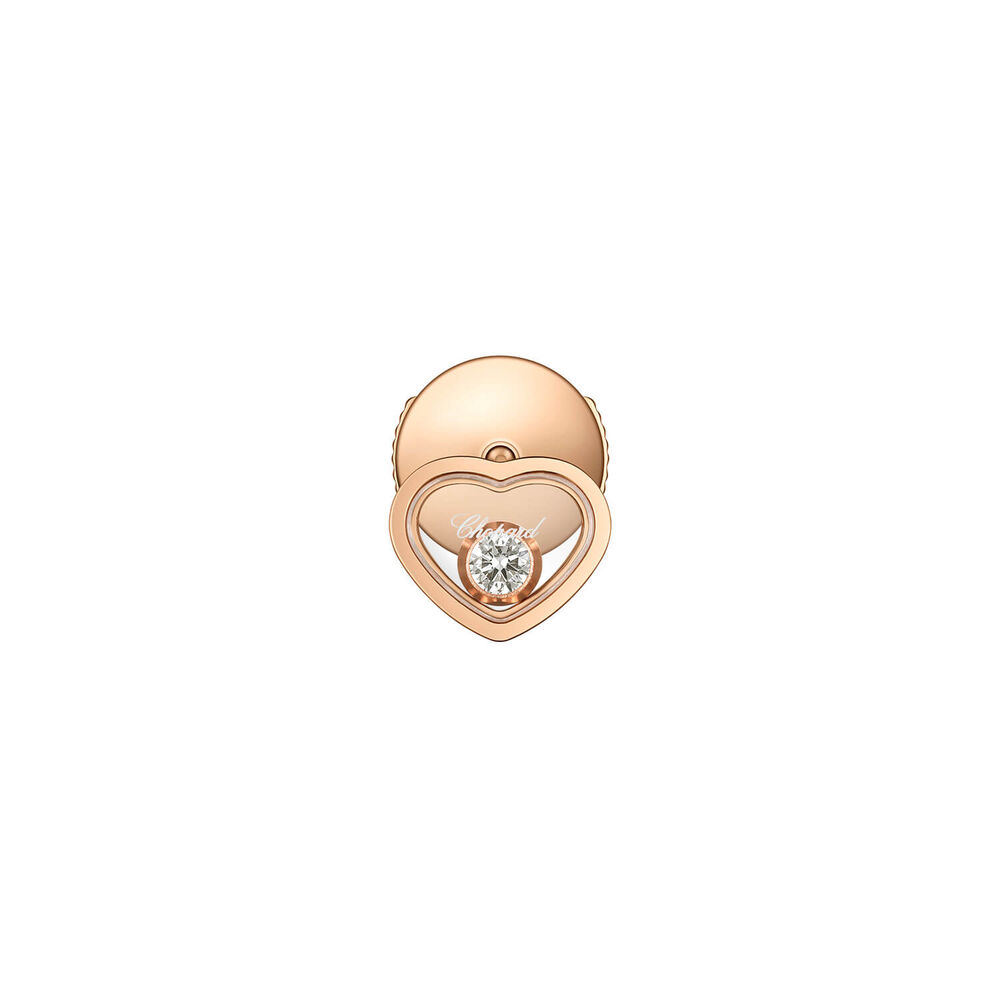 Chopard My Happy Hearts 1 Diamond Rose Gold Single Stud Earring image number 2