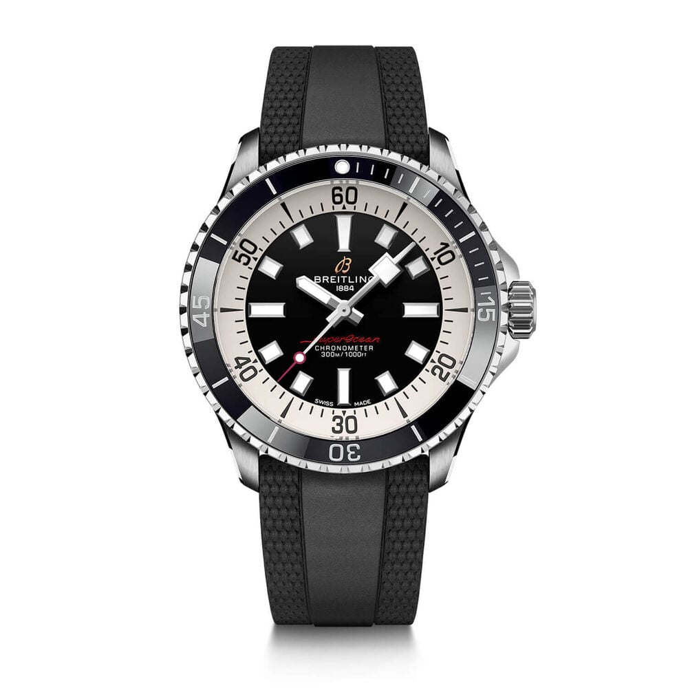 Breitling Superocean Automatic 42 Black Dial Strap Watch