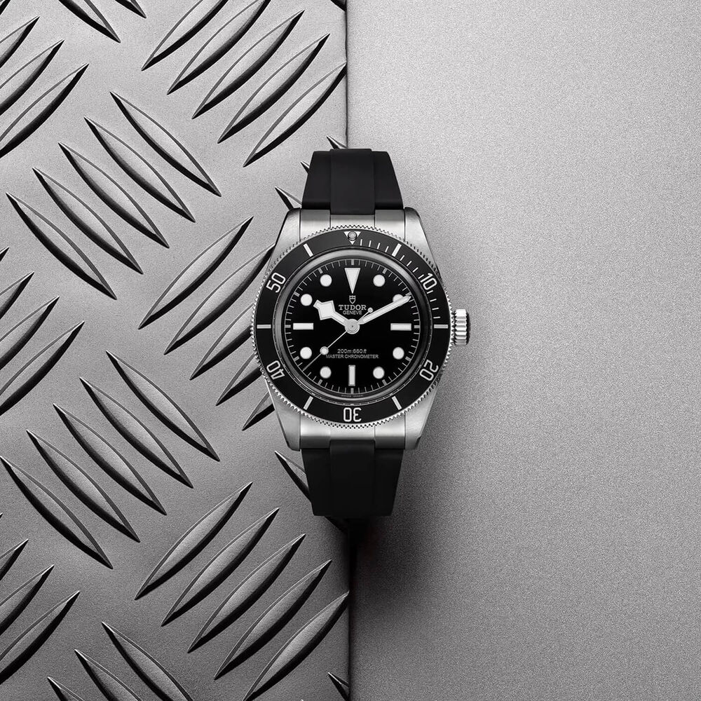 TUDOR Black Bay 41 Black Dial & Bezel Rubber Strap Watch image number 4