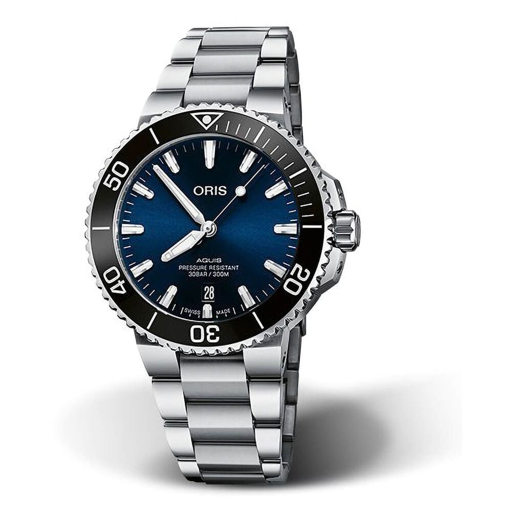 Oris Aquis 41.5mm Automatic Blue Dial Bracelet Watch image number 0