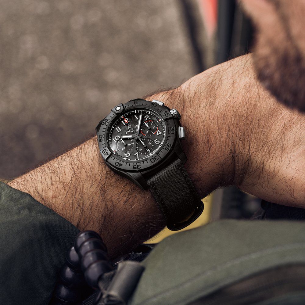 Breitling Avenger B01 Chronograph 44mm Black Dial & Ceramic Case & Black Leather Strap Watch image number 3