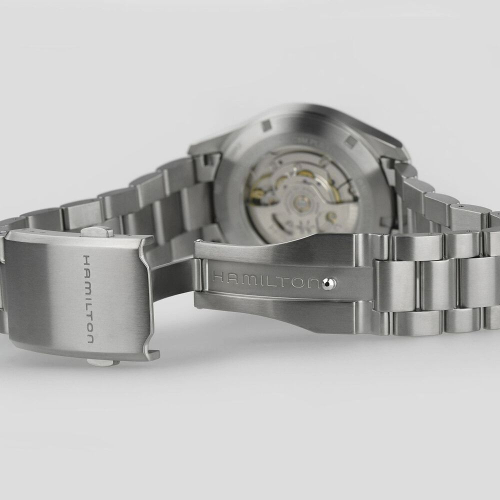 Pre-Owned Hamilton Khaki Field Titanium Auto 38mm Blue Dial Titanium Case Watch