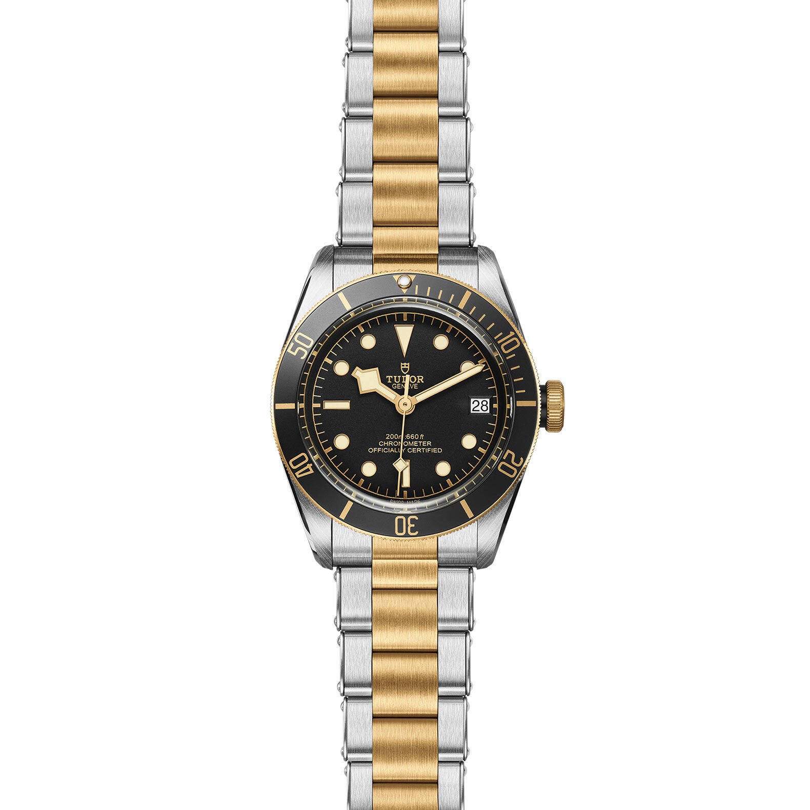 TUDOR Black Bay S G Steel and Gold Bracelet Men s Watch