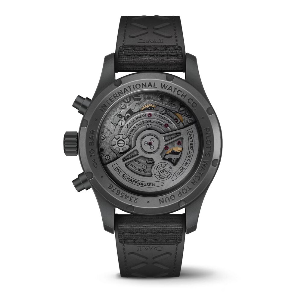 IWC Schaffhausen Pilot's Chronograph Top Gun Ceratanium® 41mm Dial Rubber Strap Watch image number 1