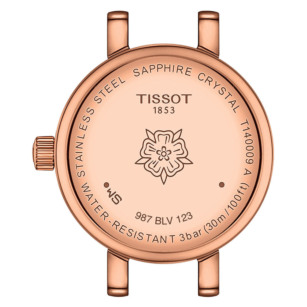 Tissot Lovely Round 19.5mm Rose Gold Bracelet Faceted Glass Watch image number 1
