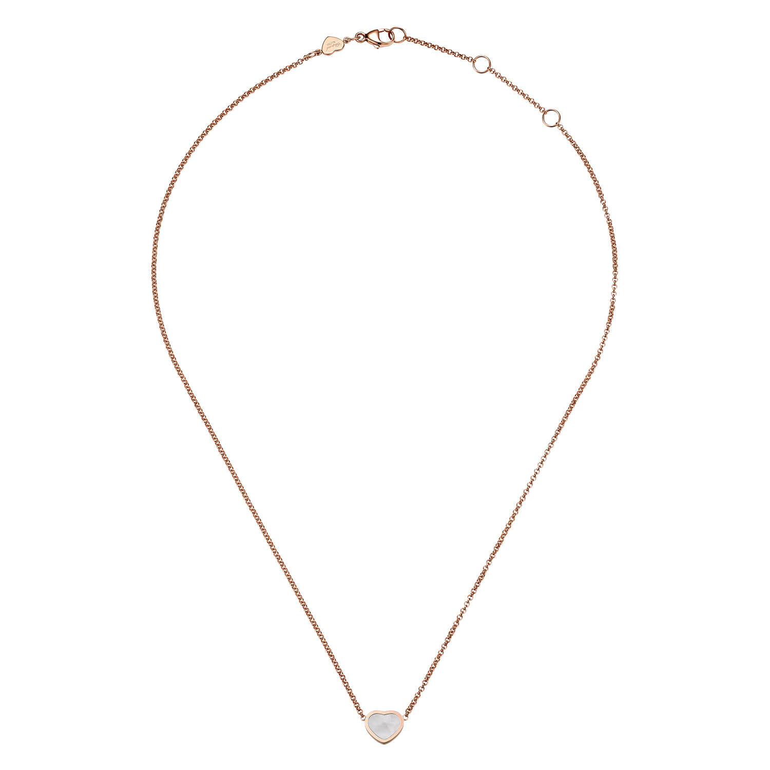 Chopard My Happy Hearts Mother of Pearl Rose Gold Necklace at