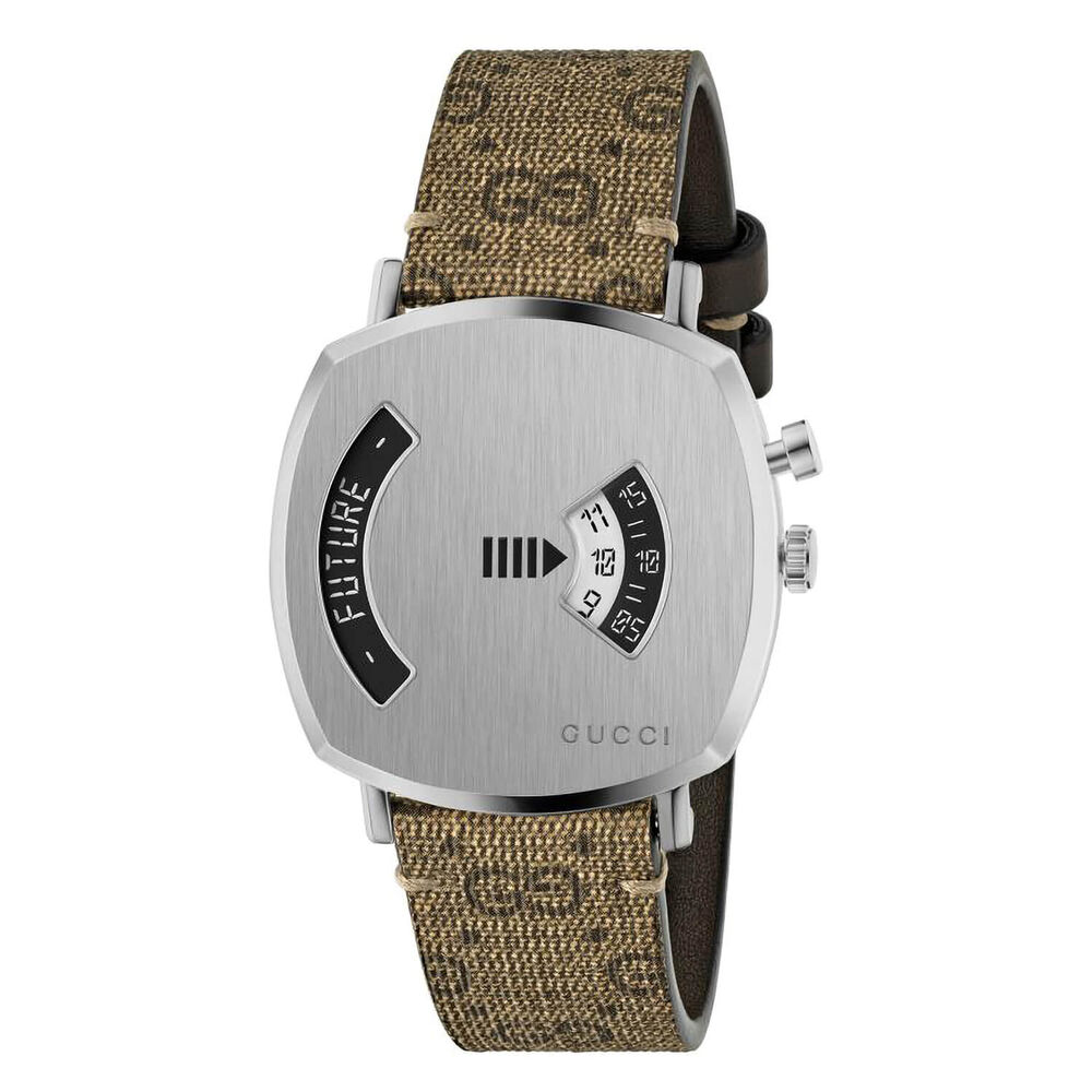 Gucci Grip Collection 38mm Brown Strap Watch