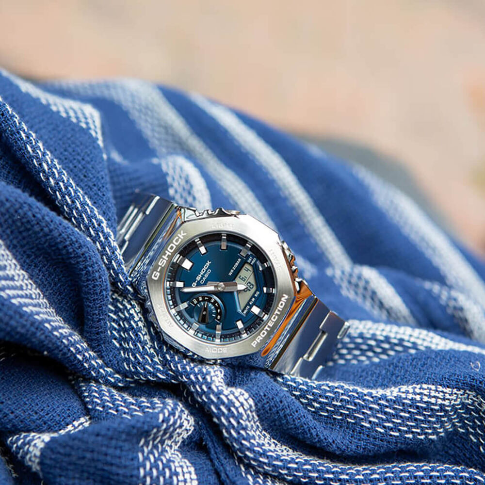 G-SHOCK G-STEEL 49.3mm Navy Blue Dial Stainless Steel Bracelet Watch image number 2