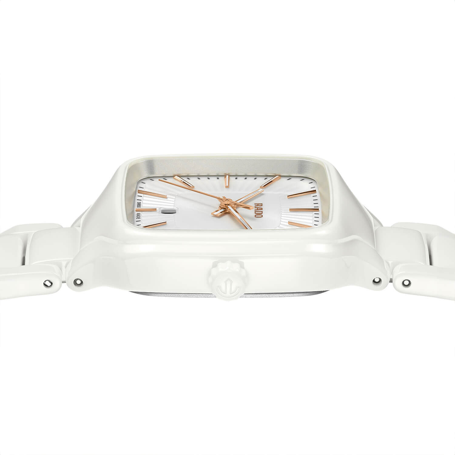 Rado True Square 29.2mm White Dial White Ceramic Case Watch