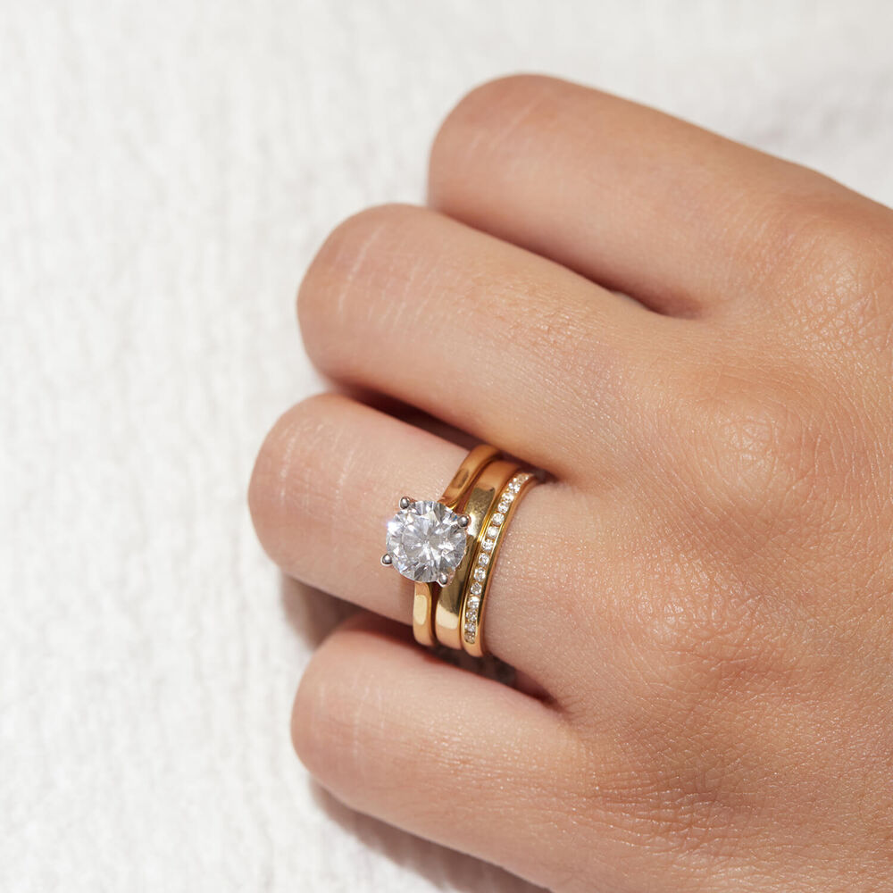 Born 18ct Yellow Gold Lab Grown 1.50ct Round Solitaire Diamond Ring image number 6