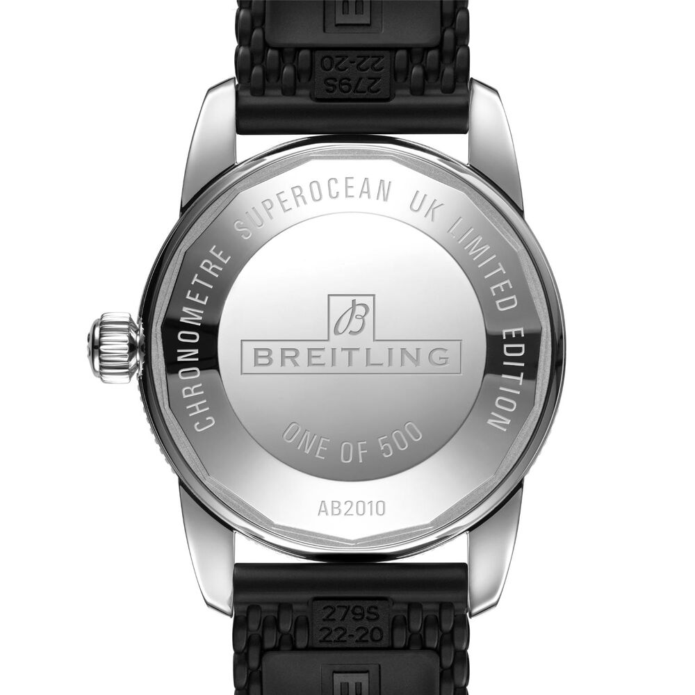 Breitling UK Edition Superocean Heritage B20 42mm Grey Dial Black Bezel Rubber Strap Watch image number 3