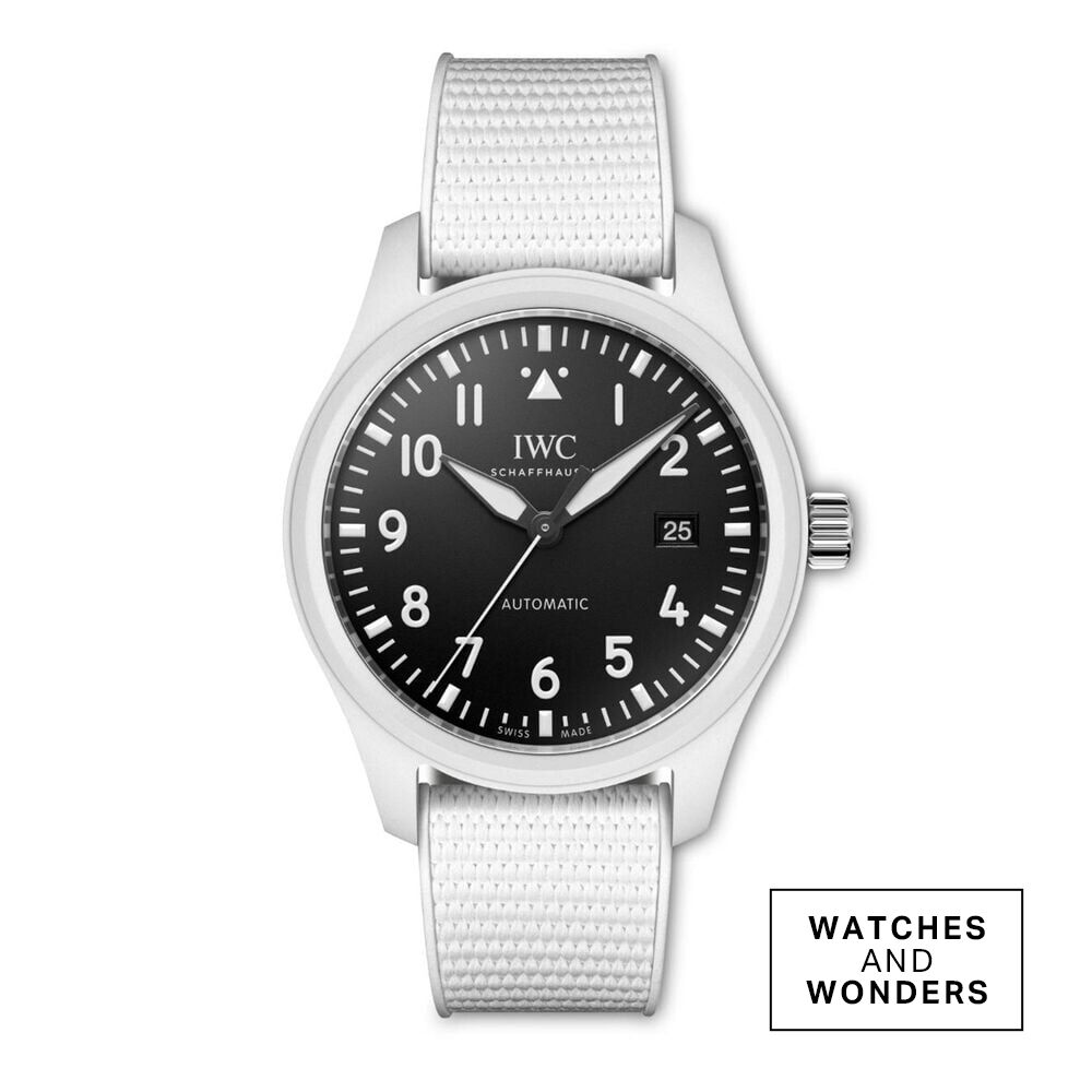 IWC Schaffhausen Pilot's Top Gun Lake Tahoe 41mm Black Dial White Rubber Strap Watch image number 0
