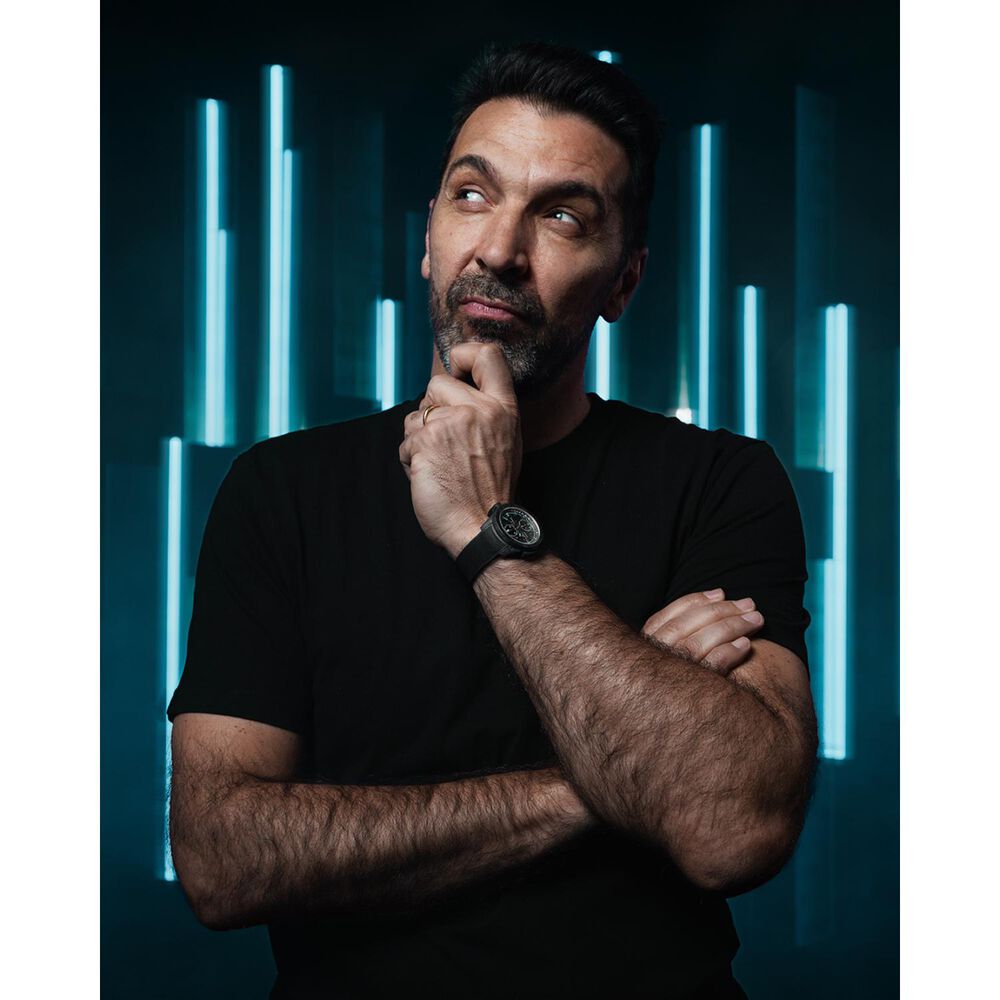 NORQAIN Wild ONE Skeleton Chrono 42mm Dial Black Rubber Strap Watch